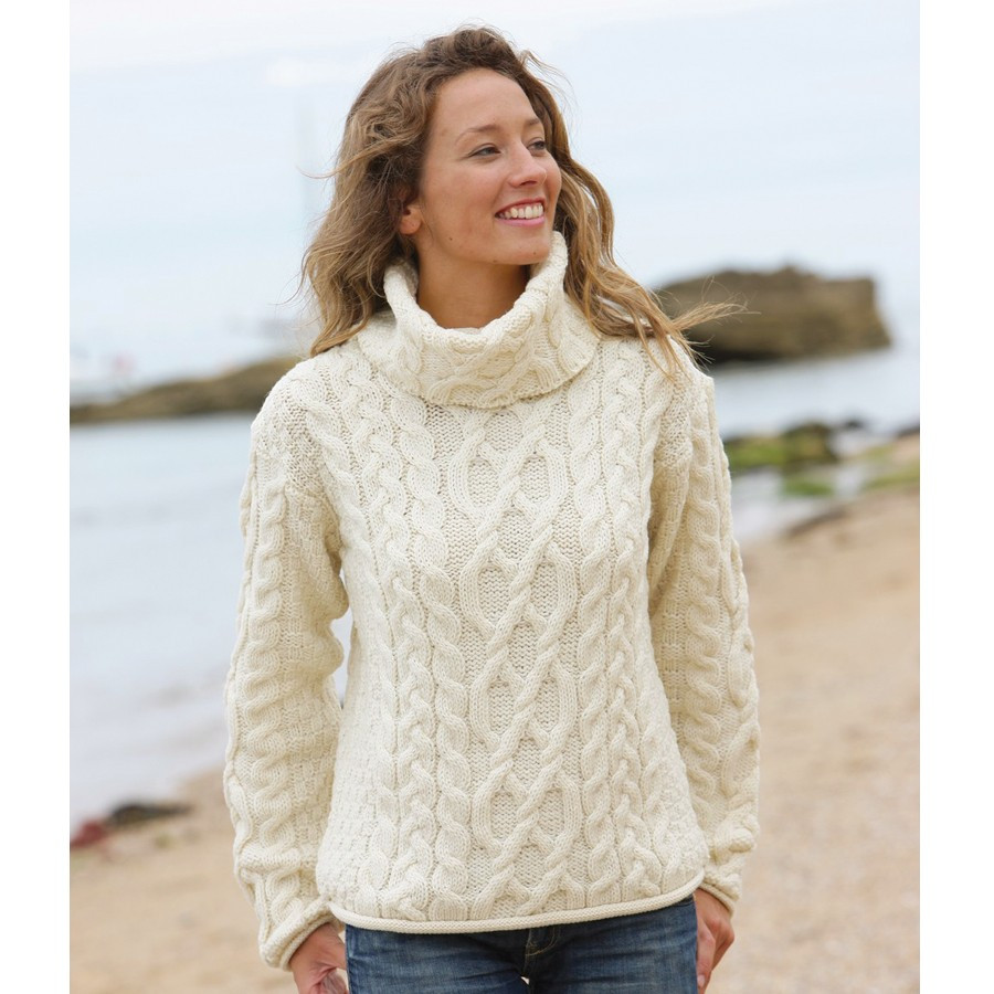 Tricot : patrons de modèles de pulls irlandais pour femme Closeupfactory, le