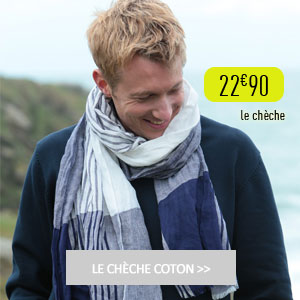 Chèche bleu en voile de coton Chèche bleu en voile de coton
