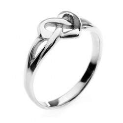 Celtic Heart Silver Ring