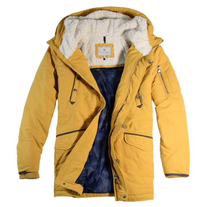 Out Of Ireland Yellow Hooded Padded Parka