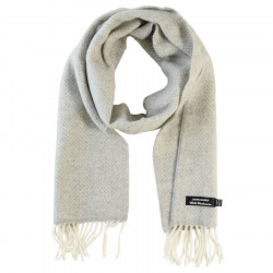 John Hanly Merino Wool & Cashmere Herringbone Scarf 200cm