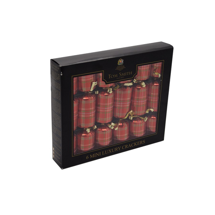 Mini Party Crackers Tartan x6 Tom Smith