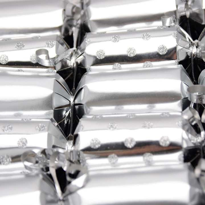 Tom Smith Mini Luxury Silver Party Crackers  x6