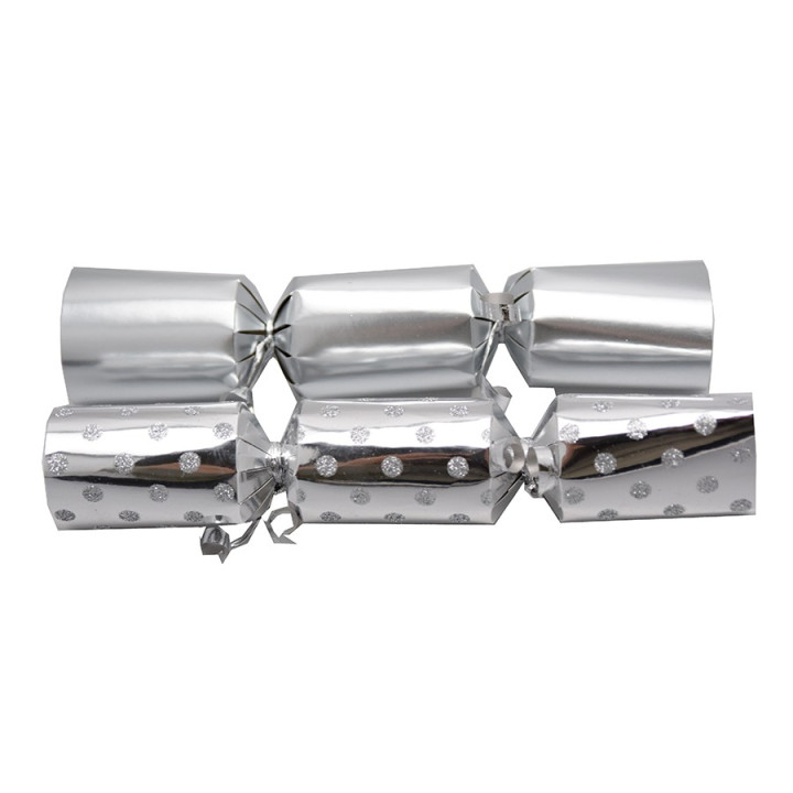 Tom Smith Mini Luxury Silver Party Crackers  x6