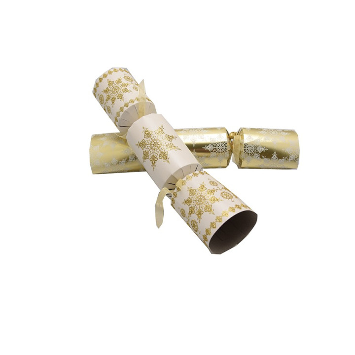 Christmas Crackers Premium Or & Crème x6 Tom Smith
