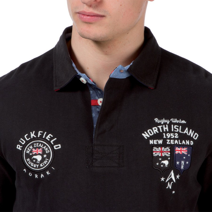 Ruckfield Black Long sleeves North Island Polo