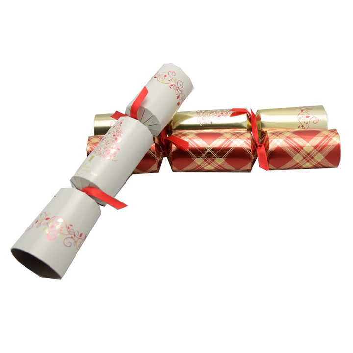 Tom Smith Red & Gold Dinner Cube Party Crackers x6