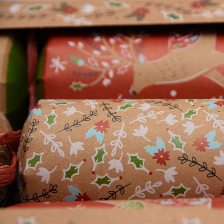 Christmas Crackers Tradition Kraft x6 Tom Smith