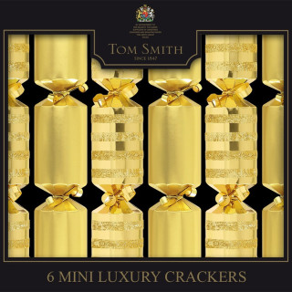 Tom Smith Mini Luxury Gold Party Crackers  x6
