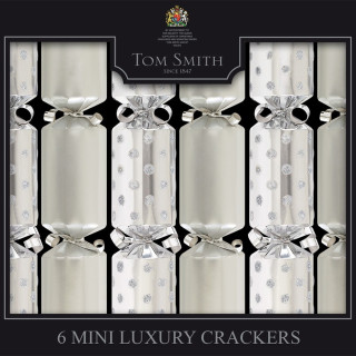 Tom Smith Mini Luxury Silver Party Crackers  x6