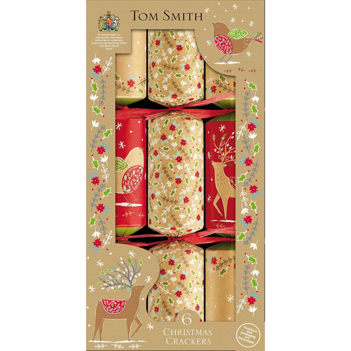 Christmas Crackers Tradition Kraft x6 Tom Smith