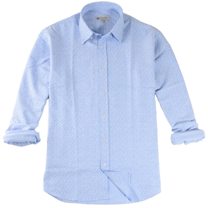 Chemise Bleue à Fleurs Blanches Out Of Ireland