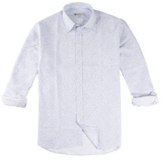 Chemise Blanche à Fleurs Bleues Out Of Ireland