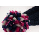 Kusan Deep Blue Scarf with Multicoloured Pompom