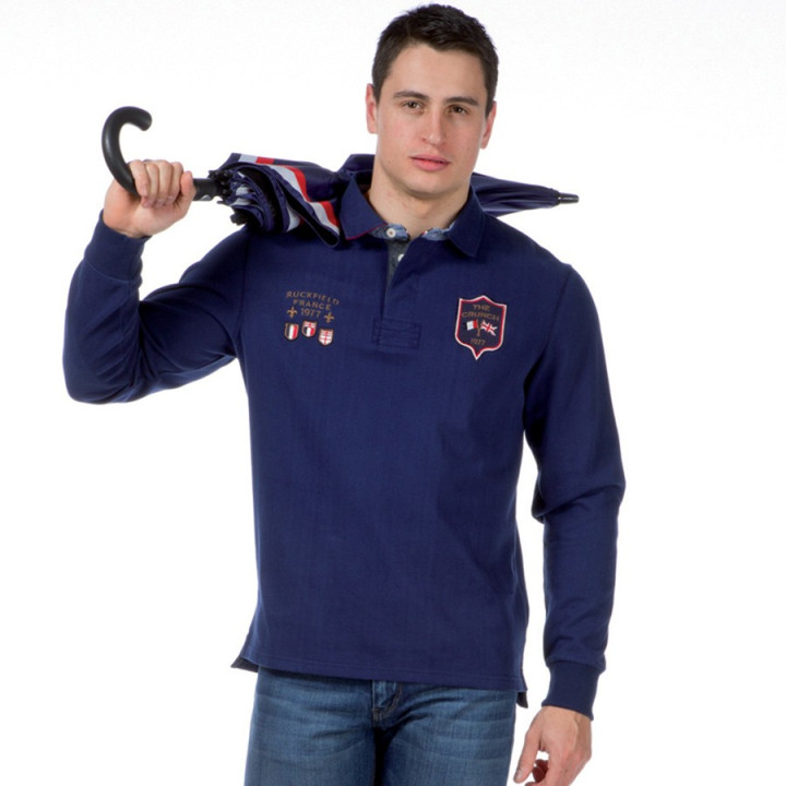Ruckfield Dark Blue Long Sleeves The Crunch Polo