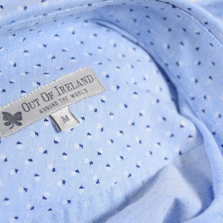 Out Of Ireland Blue Shirt with Flowers 