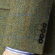 Veste Harris Tweed Stromay Carreaux Olive Brook Taverner