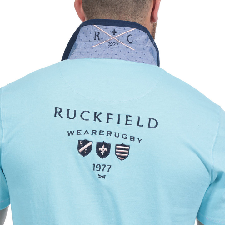 Ruckfiel Jersey Short Sleeves Tusquoise Polo Shirt
