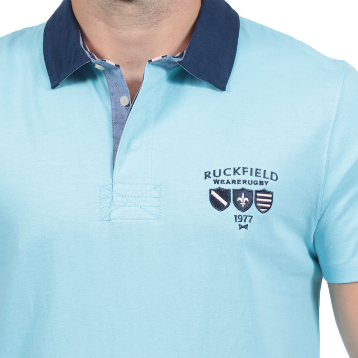 Ruckfiel Jersey Short Sleeves Tusquoise Polo Shirt