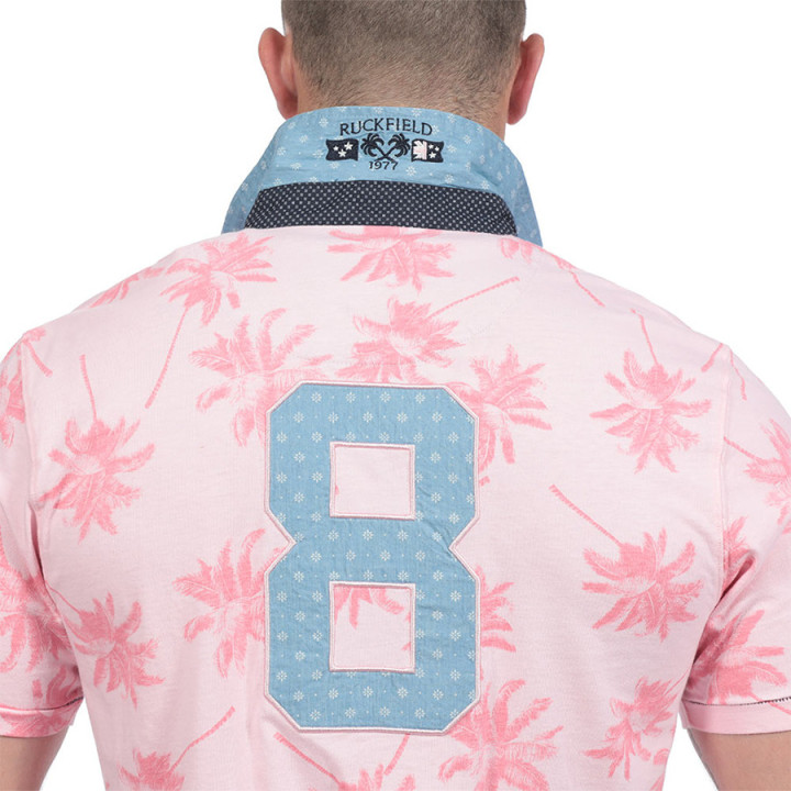 Ruckfield Palm Tree Print Jersey Polo