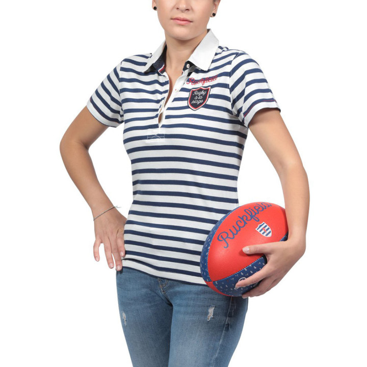 Ruckfield Striped Navy Polo Shirt 
