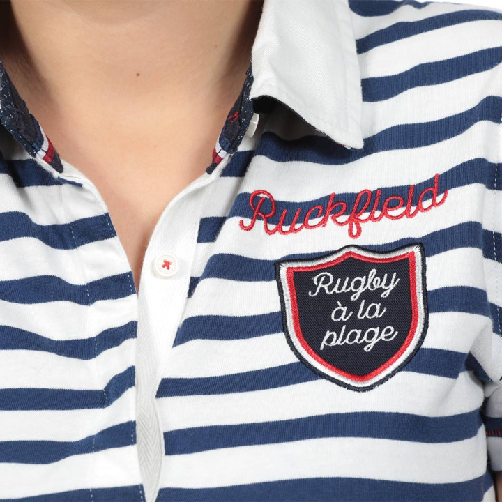 Ruckfield Striped Navy Polo Shirt 