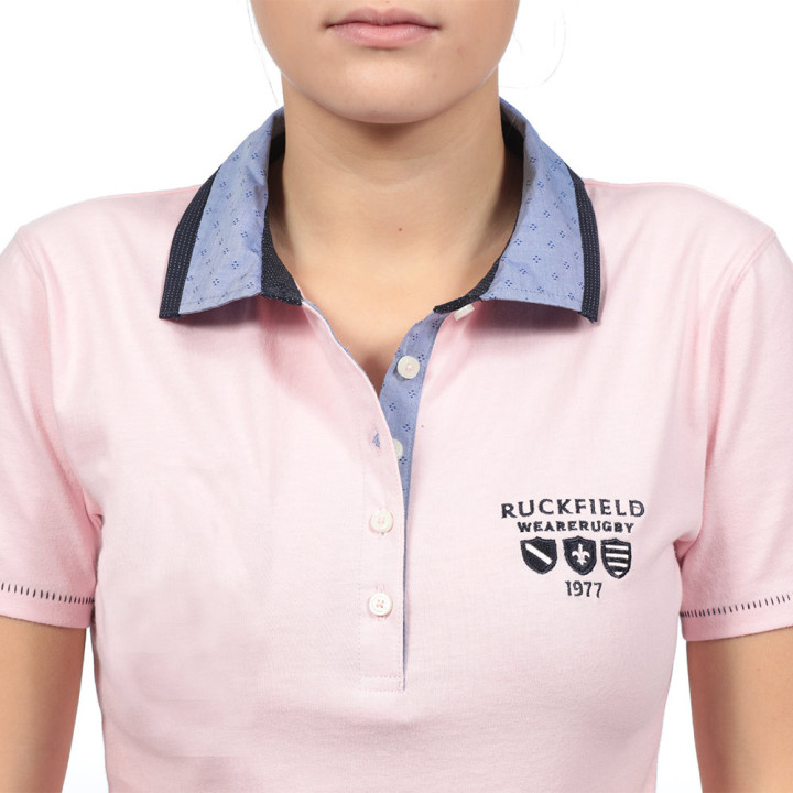 Ruckfield Pink Stitched Polo Shirt