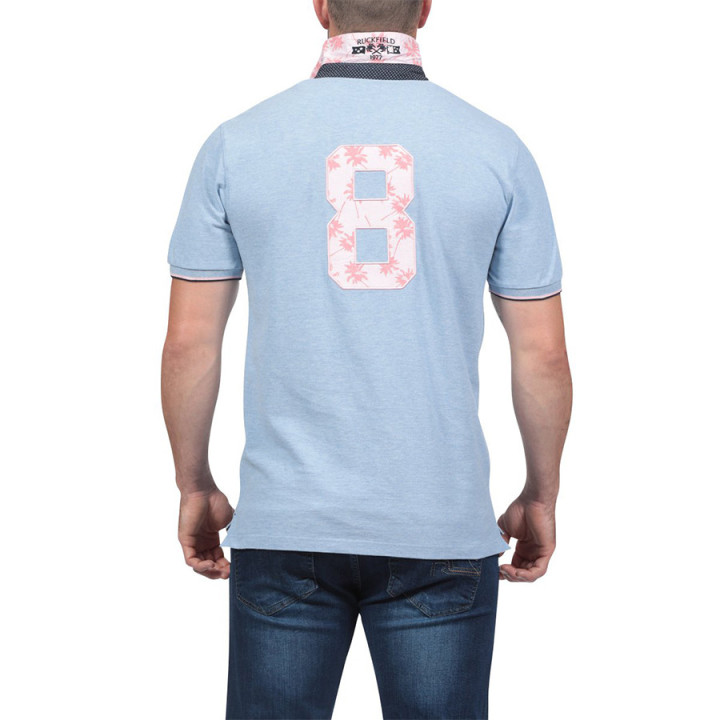 Polo Coton Piqué Bleu Ciel Ruckfield