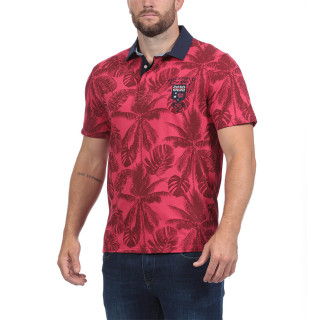 Ruckfield Red Palm Tree Print Polo Shirt