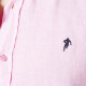 Ruckfield Essential Pink Linen Short Sleeves Shirt
