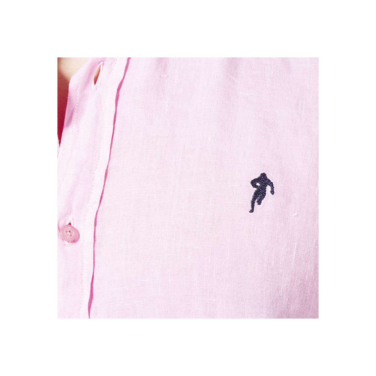 Ruckfield Essential Pink Linen Short Sleeves Shirt