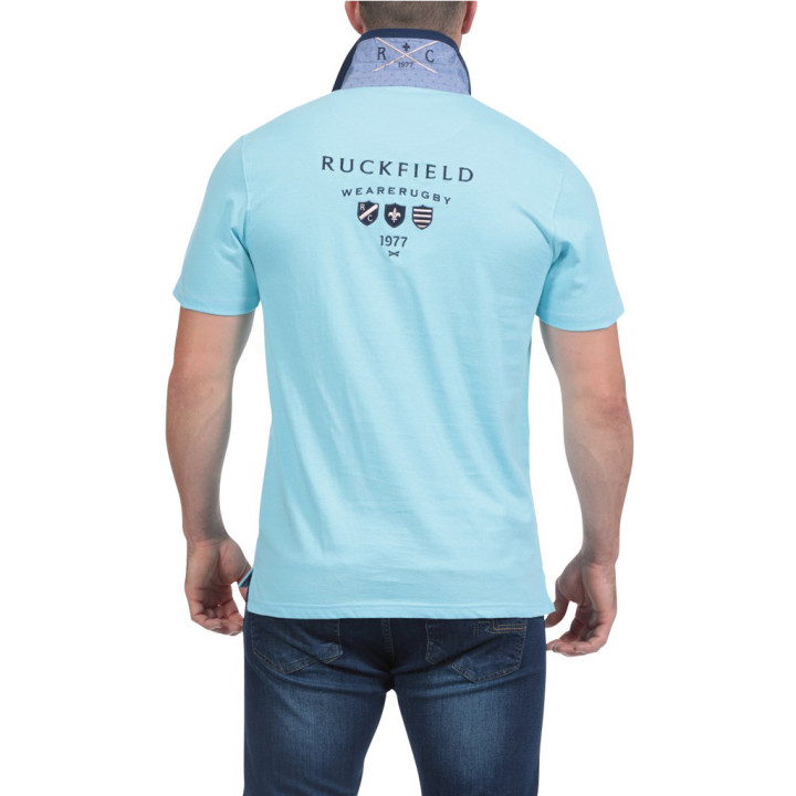 Polo Jersey Manches Courtes Turquoise  Ruckfield