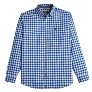 Chemise Vichy Bleu Lin Coton Tom Joule