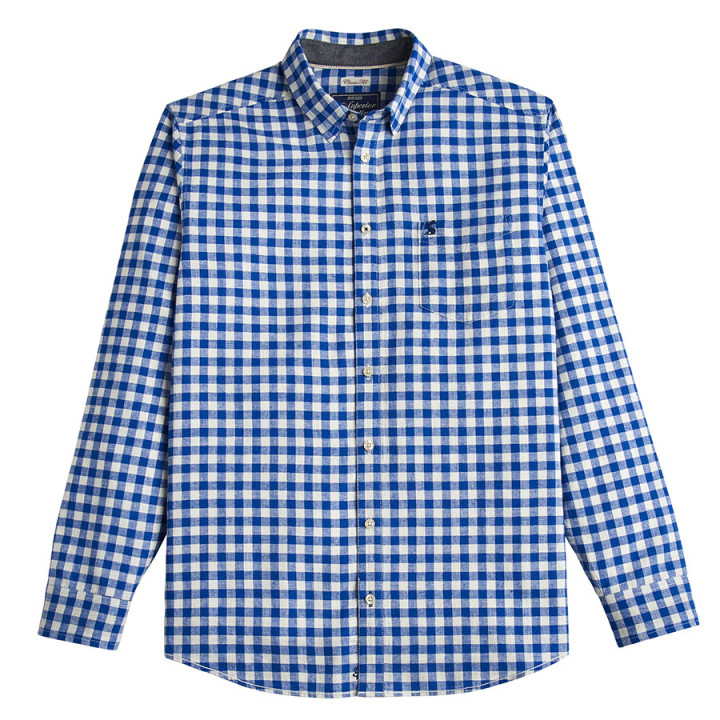 Chemise Vichy Bleu Lin Coton Tom Joule
