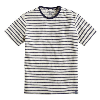 T-shirt Rayé Écru et Marine Tom Joule