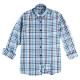 Out Of Ireland Vichy Blue and Turquoise Shirt