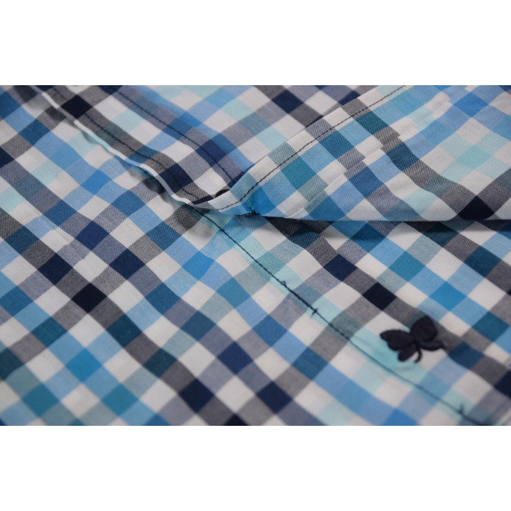 Chemise Vichy Colorée Bleu et Turquoise Out Of Ireland