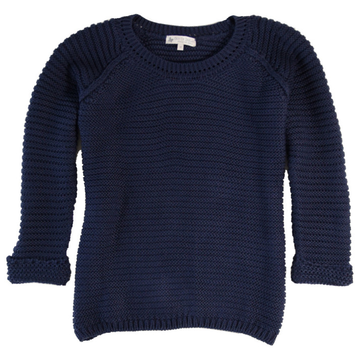 Pull Marine Manches 3/4 100% Coton Bio Out of Ireland