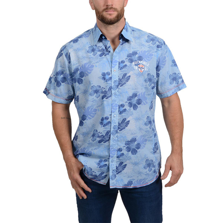 Ruckfield Blue Flower Print Shirt