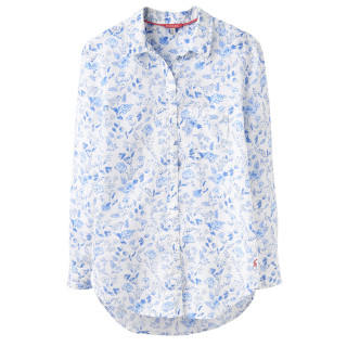 Chemisier Lin Fleurs Bleues Tom Joule