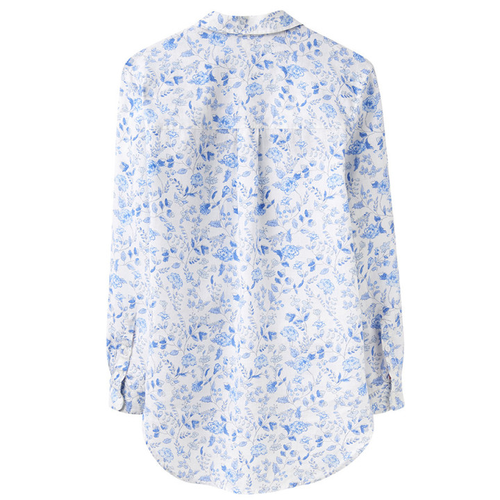 Tom Joule Blue Flowers Linen Blouse