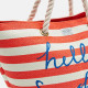 Tom Joule Coral Striped Tote Bag Hello Sunshine 