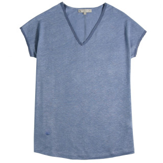T-Shirt Lin Bleu Out Of Ireland