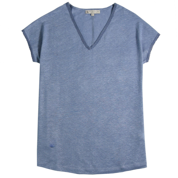 T-Shirt Lin Bleu Out Of Ireland