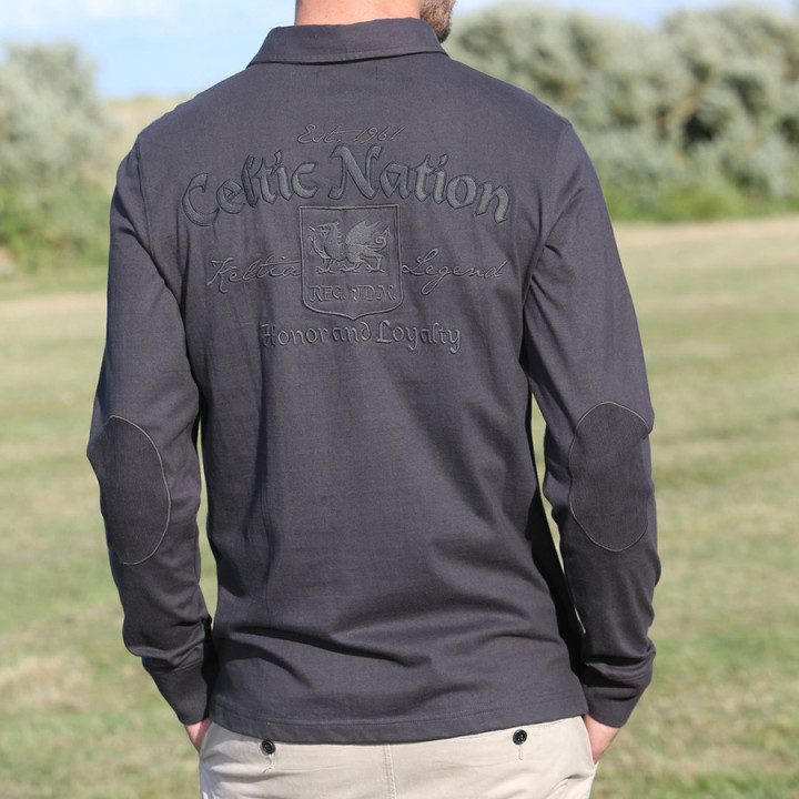 Celtic Nation Dark Grey Polo Shirt