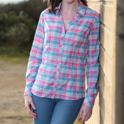 Out of Ireland Jane Blue-Pink Check Shirt