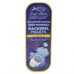 Smoked Mackerel Fillets with Pepper and Sunflower Oil 95g