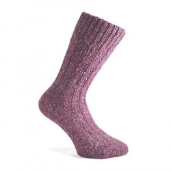 Chaussettes Courtes Rose Foncé Laine Donegal Socks