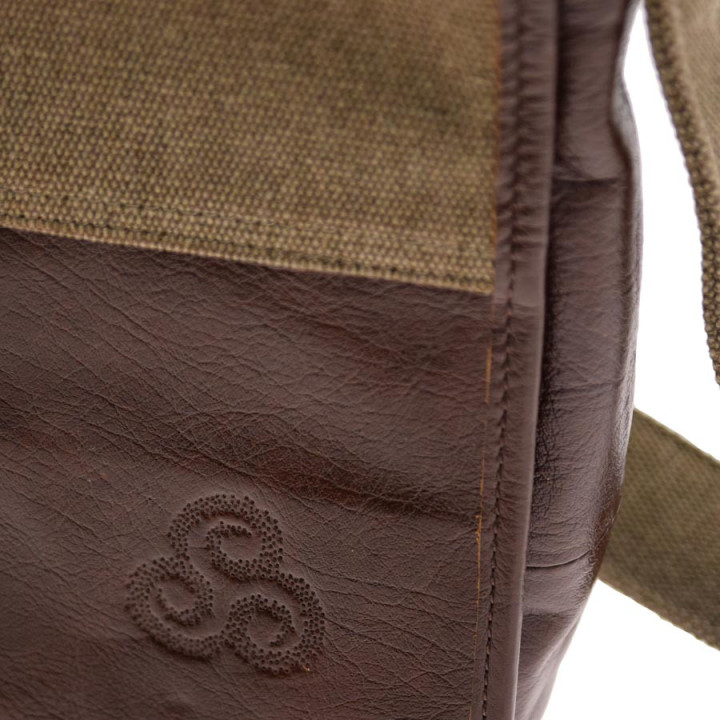 Aran Woolen Mills Large Canvas And Leather Bag