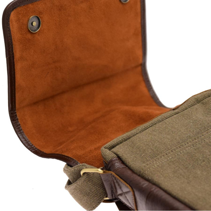 Aran Woolen Mills Large Canvas And Leather Bag